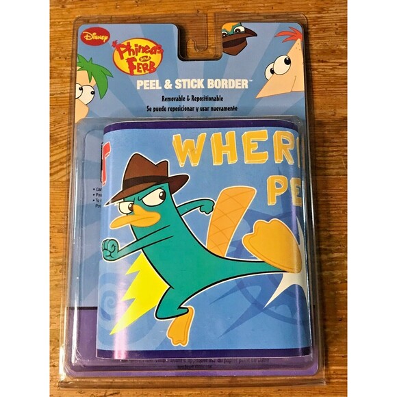 Phineas and Ferb Peel and Stick Wall Border Childrens Decor Kids Room Disney - Picture 1 of 6